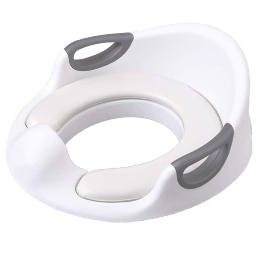 Подложка за тоалетна ZAFIT, Преносима, Бял/Сив