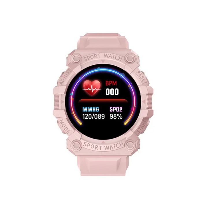 Ceas Budget Smartwatch, cu Functii Basic si Bluetooth 4.0, Roz