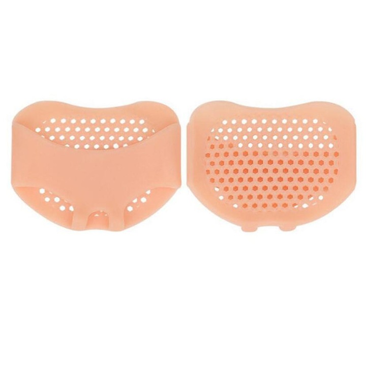 Set 2 protectii pentru picior, ADM, tip talonete, din silicon, nude