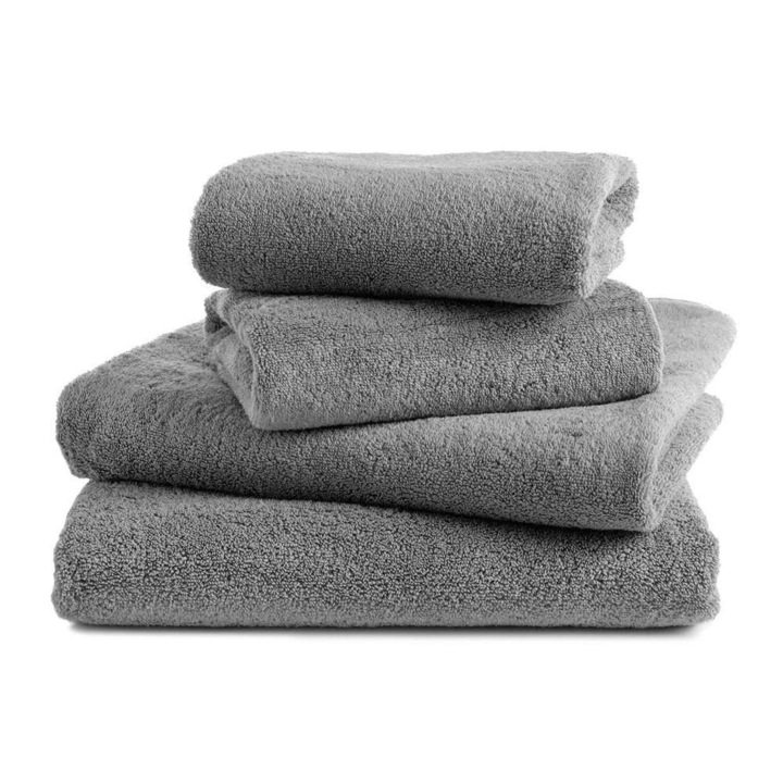 Комплект от 4 памучни кърпи, Łóżkoholicy 2x50x100/2x70x140 см, сиво