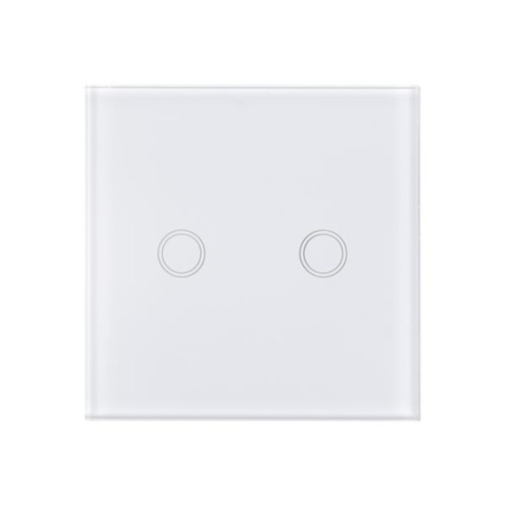 Intrerupator touch dublu, alb
