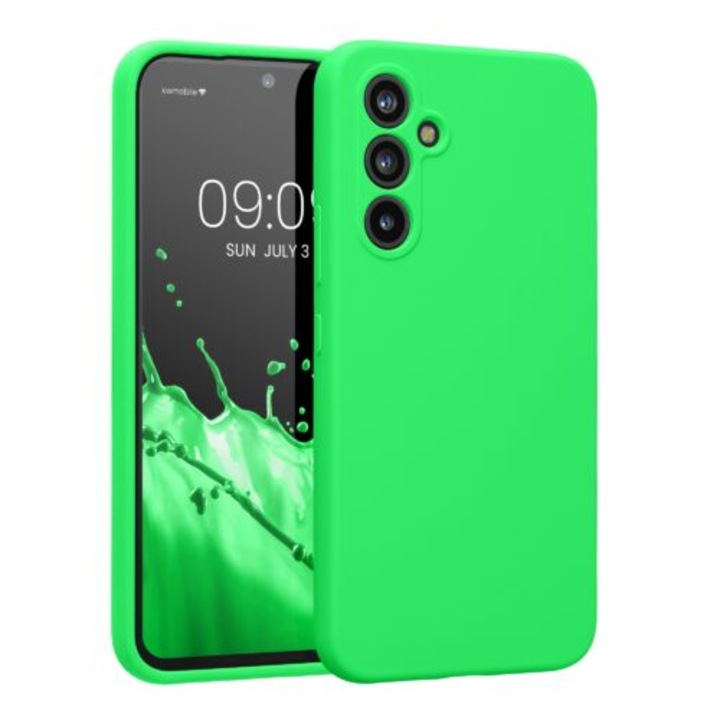 Husa kwmobile pentru Samsung Galaxy A54 5G, Silicon, Verde, 60795.44