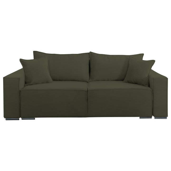 Canapea extensibila Lincoln cu lada de depozitare, L37 kaki, 230x100x82