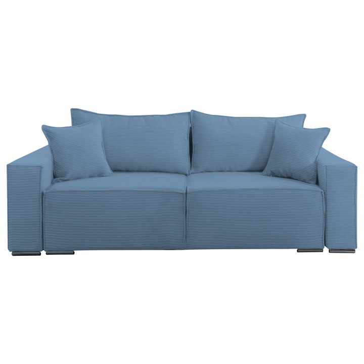 Canapea extensibila Lincoln cu lada de depozitare, L70 albastru deschis, 230x100x82