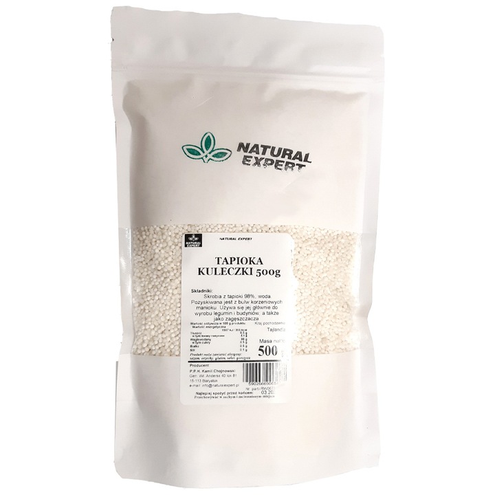 Amidon de tapioca, Natural Expert, 500 g, Alb