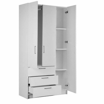 Dulap cu 3 usi si 3 sertare Triton Modella, alb, pal 178 x 90 x 40,8 cm, 18 mm Dulap cu 3 usi si 3 sertare Triton Modella, alb, pal 178 x 90 x 40,8 cm, 18 mm