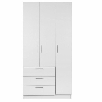 Dulap cu 3 usi si 3 sertare Polo Modella, alb, pal 178 x 90 x 40,8 cm, 18 mm Dulap cu 3 usi si 3 sertare Polo Modella, alb, pal 178 x 90 x 40,8 cm, 18 mm
