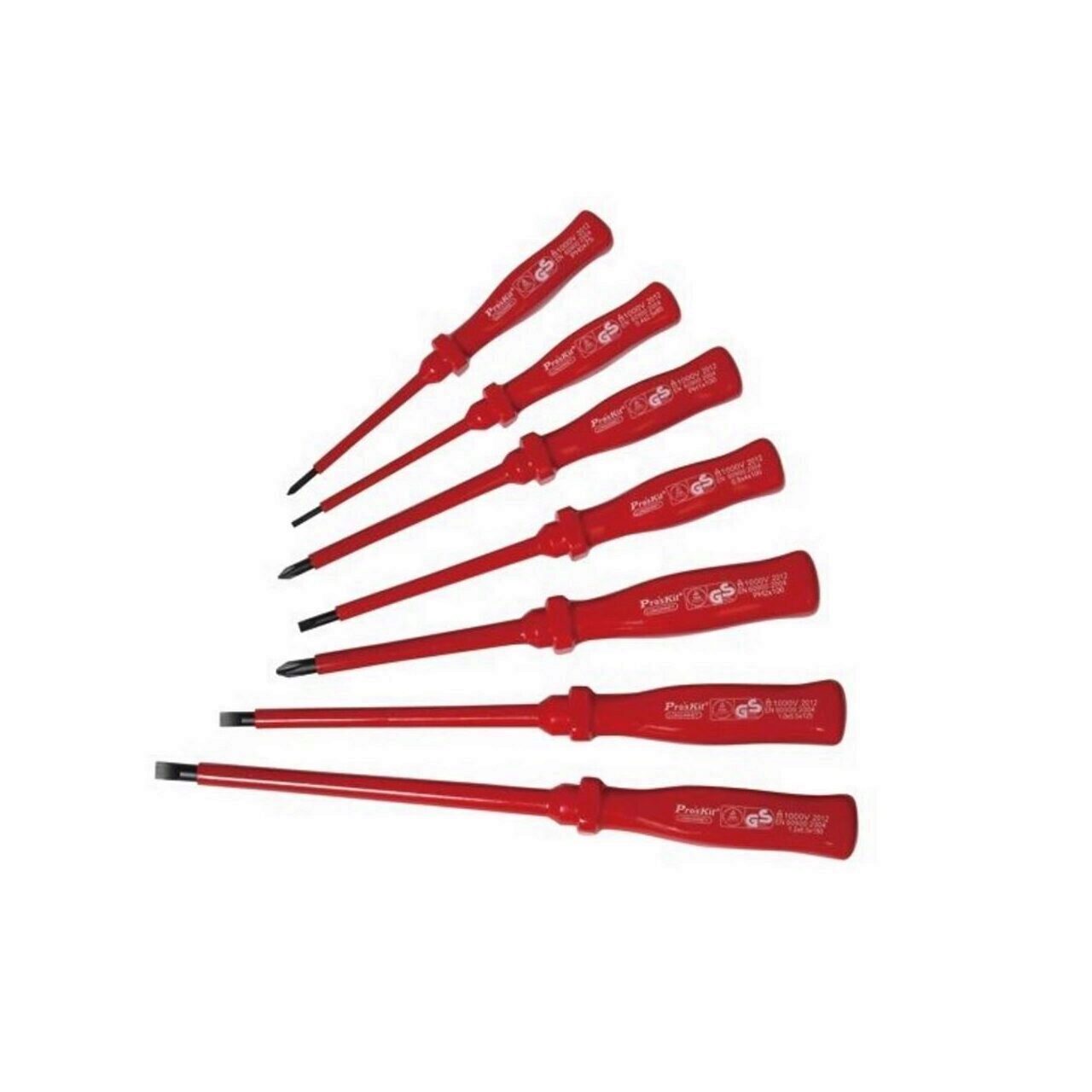 Set surubelnite electrician Pro'sKit 8pk-8100, 7 buc., 1000 V, crom-vanadium
