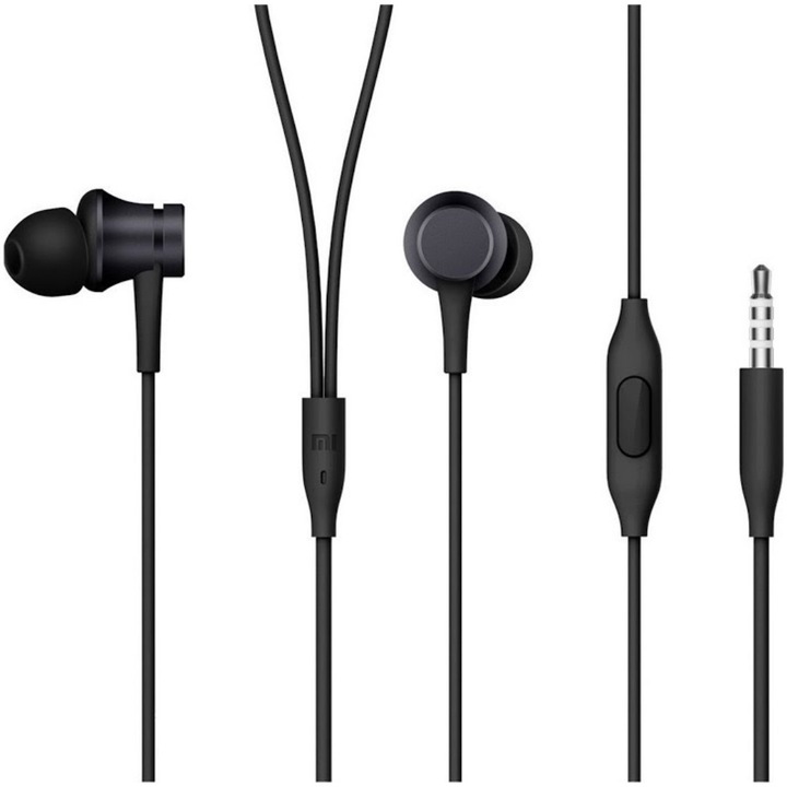 Casti in ear, Xiaomi Mi ZBW4354TY, Jack 3.5 mm, Negru, MPS-BBL5687