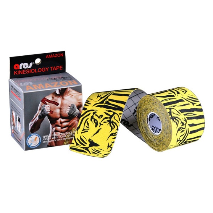Banda Kinesio ARES Amazon, tigru, 1 rola
