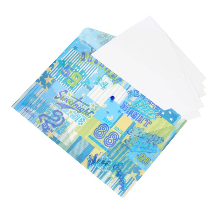 Mapa color cu capsa Kunst Bleu A4