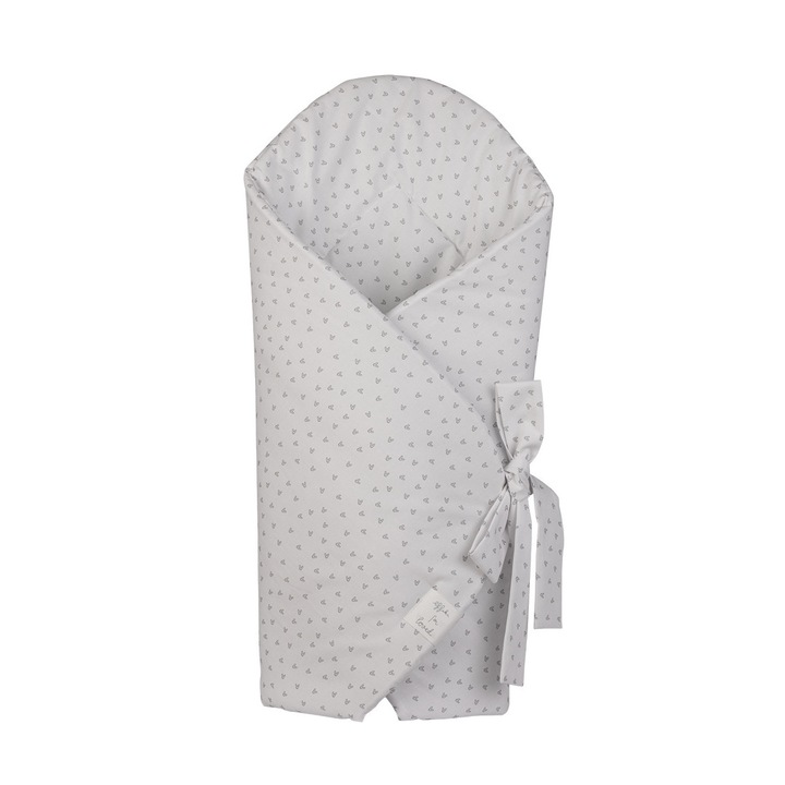 Con pentru bebelusi Effiki, model iepurasi, alb