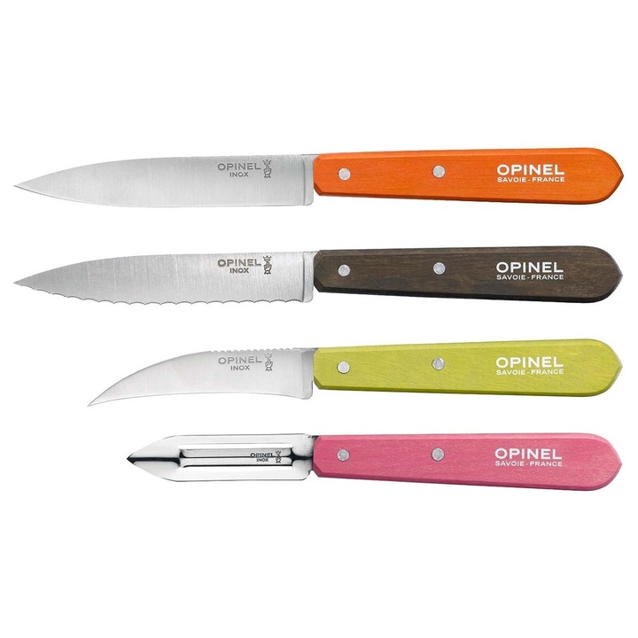 Set 4 Cutite Bucatarie Colorate Opinel 001452