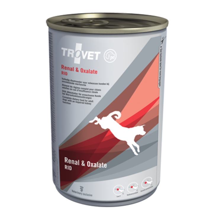 Hrana umeda dietetica pentru caini Trovet, Renal & Oxalate, 6 x 400 g