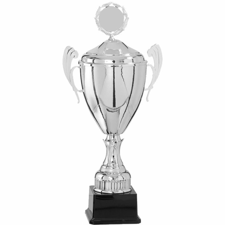 Set 3 Cupe cu Capac, Metal, Plastic, 53, 50, 47 cm