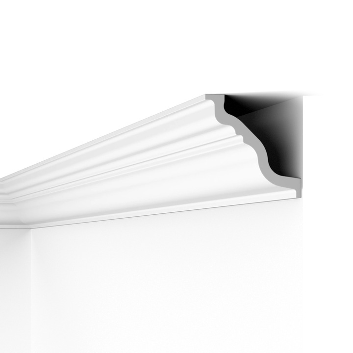 Cornisa decorativa din polistiren de inalta densitate Nomastyl TL, 150mmx150mm, lungime 2m