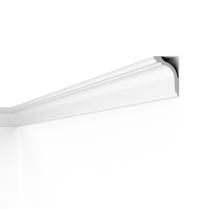 Cornisa decorativa din polistiren de inalta densitate Nomastyl GL, 85mmx60mm, lungime 2m