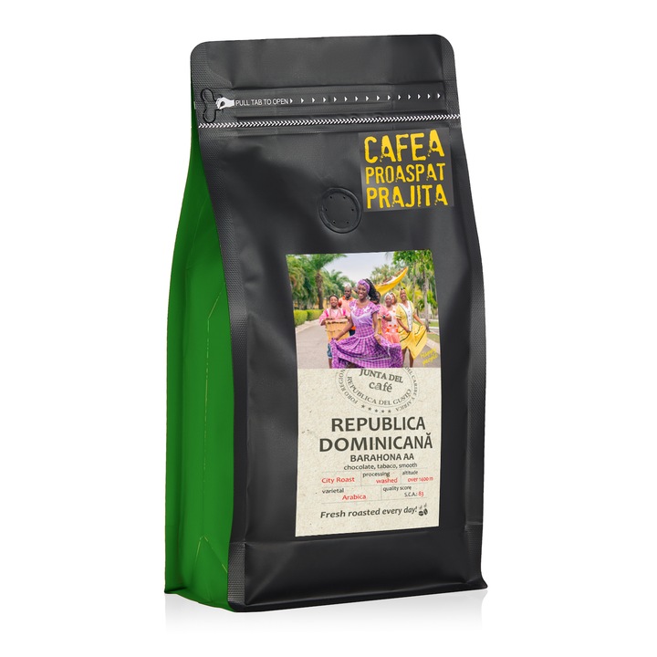 Frissen pörkölt kávé, 250 gr, Dominikai Köztársaság különleges kávé, 100% arabica, bab