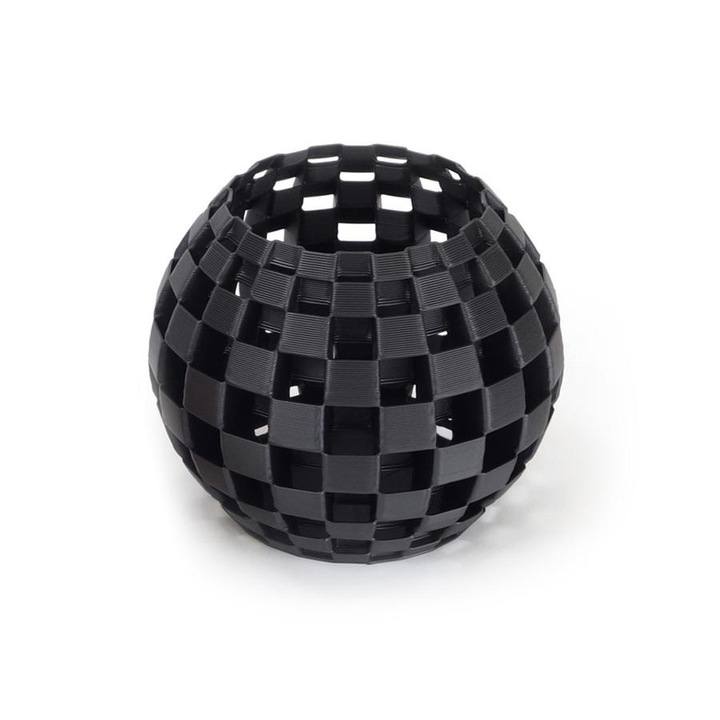 Bol decorativ Tagwerk Flechtwerk, 3D Print, grafit