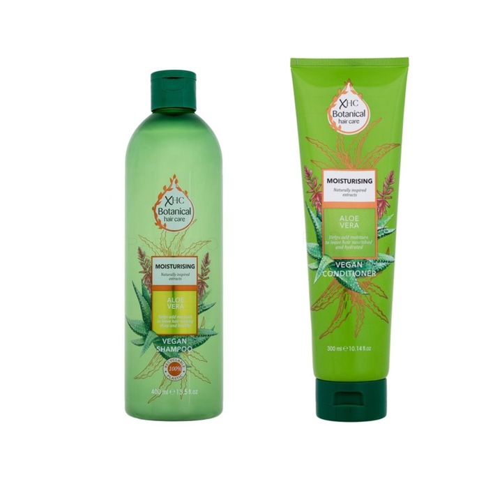 Set Sampon Si Balsam Hidratant Xhc Botanical Aloe Vera Vegan 700 Ml Emagro 2554