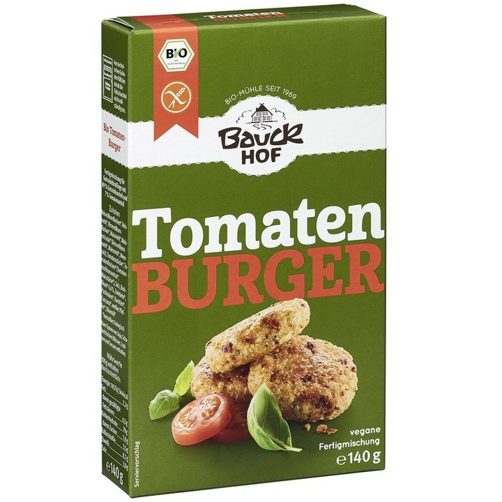 Amestec pentru Burger rosii-busuioc Eco Bauckhof fara gluten, 140g