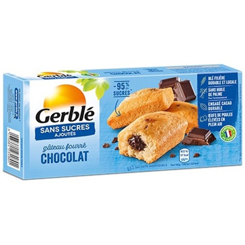 Chec Gerble fara Zahar Adaugat Umplut cu Ciocolata, 150g