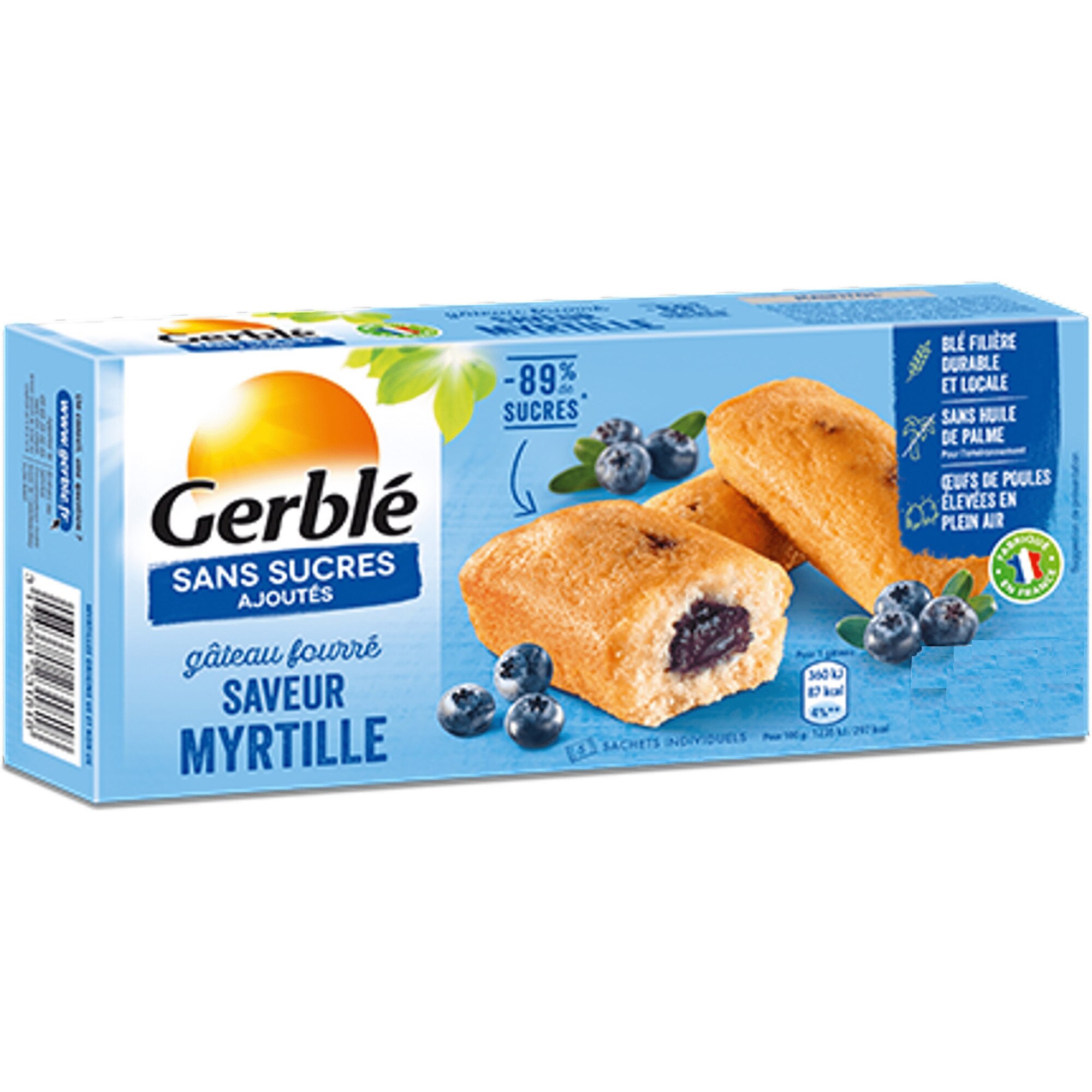 Chec Gerble fara Zahar Umplut cu Afine, 150g