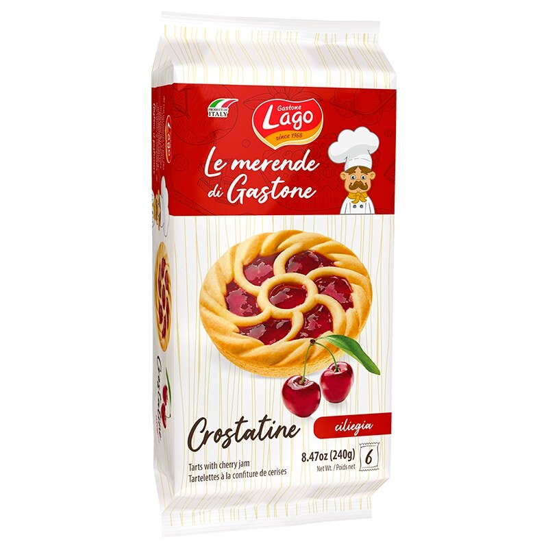 Minitarte Crocante Lago cu Gem Cirese, 6x40g
