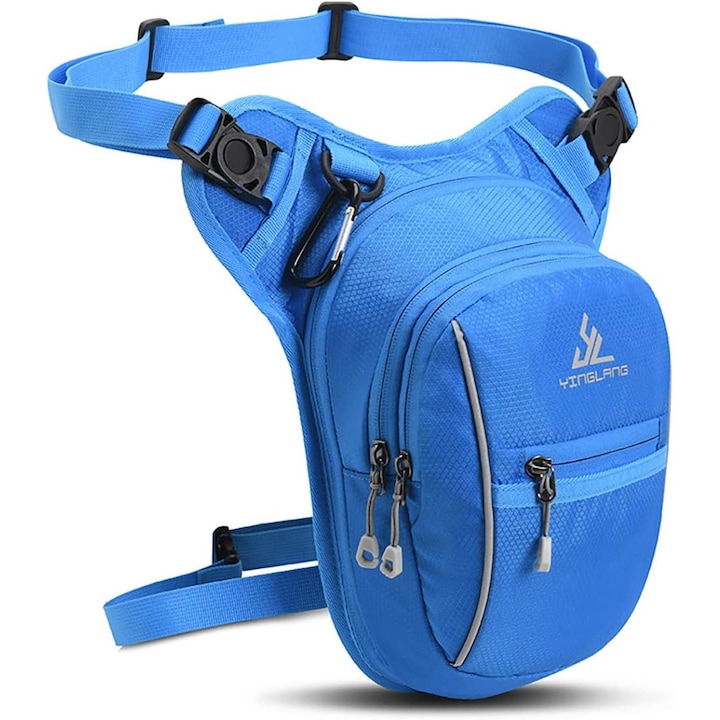 Спортна чанта за крака, Yinglang, мотоциклет/атв/велосипед/скутер, 26x14x11 см, син