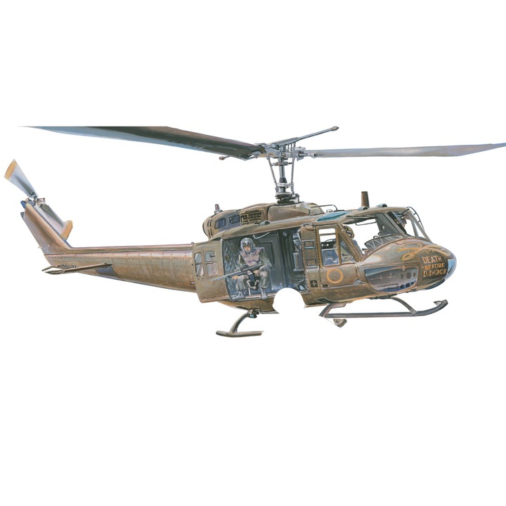 Repülőgép-modell készül MisterCraft Bell UH-1N Desert Huey US Army Helikopter 1:72 MCR D56