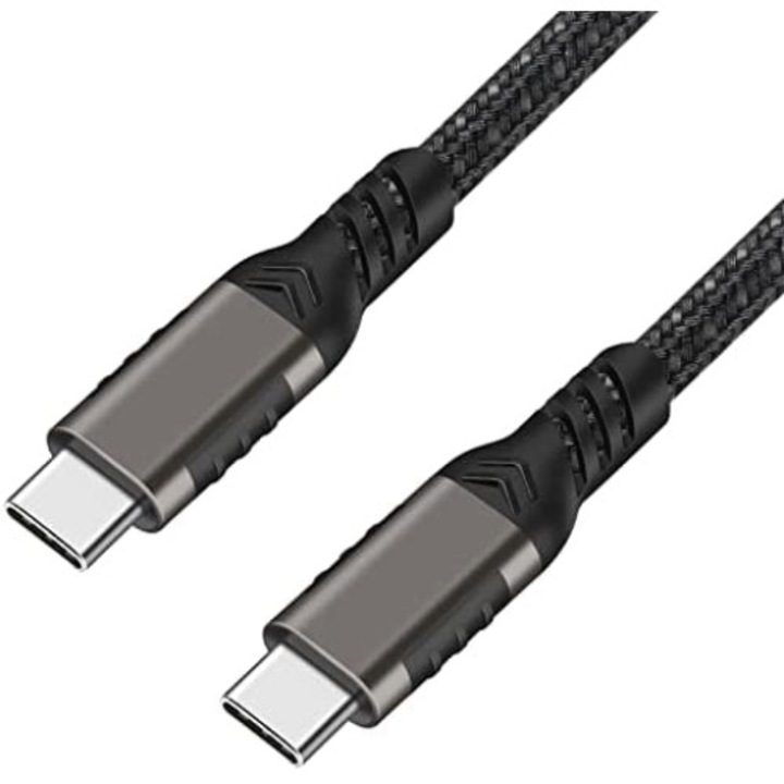 Digital One SP00818 kábel, C típus - C típus, M/M, 1 m, 100 W, fekete, gyorstöltés, adatátvitel, rézmag