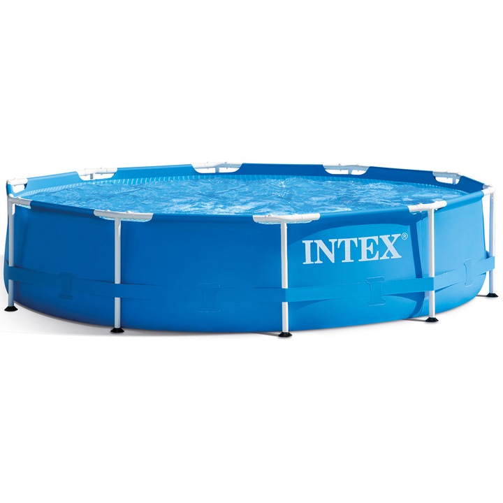 Комплект басейн с опора и аксесоари, Intex, PVC, 305 x 76 см, 16в1, син