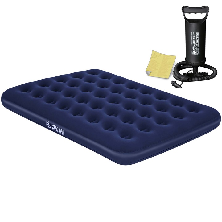 Felfújható matrac + pumpa, Bestway, kék