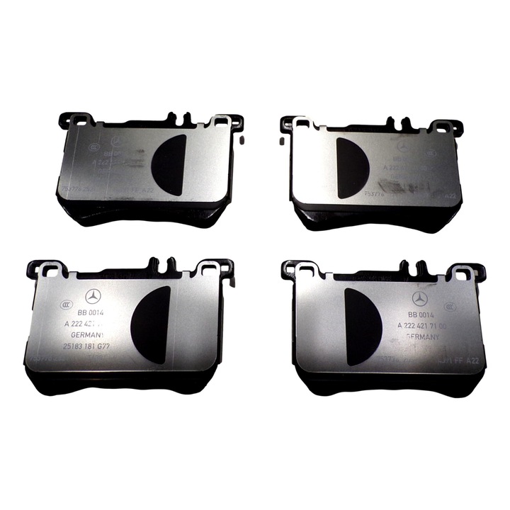 Első fékbetét, MERCEDES S OSZTÁLY W222, fekete/ezüst