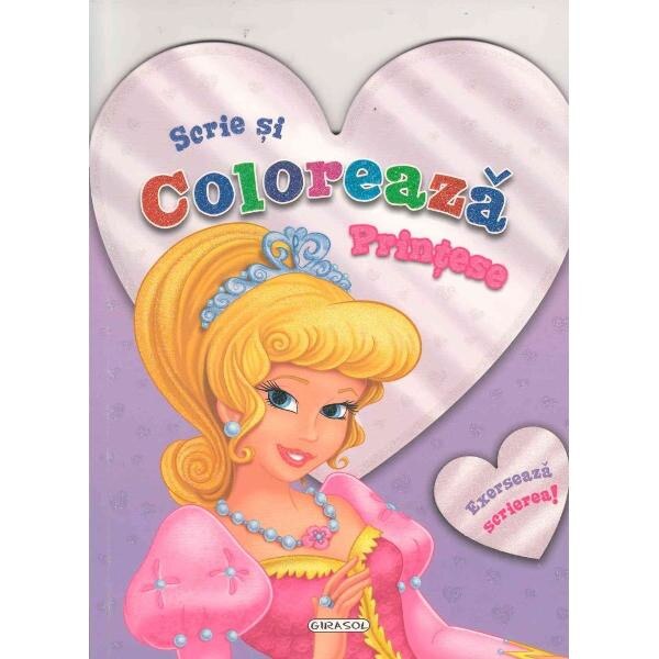 Printese (violet) - Scrie si coloreaza