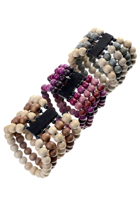 Set bratara 3 bucati din lemn exotic GM-435, Gloria Maris