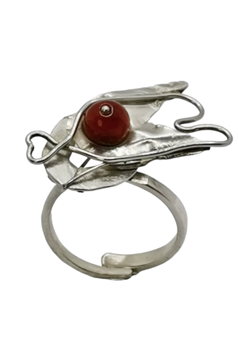 Inel reglabil din argint 925 cu agata