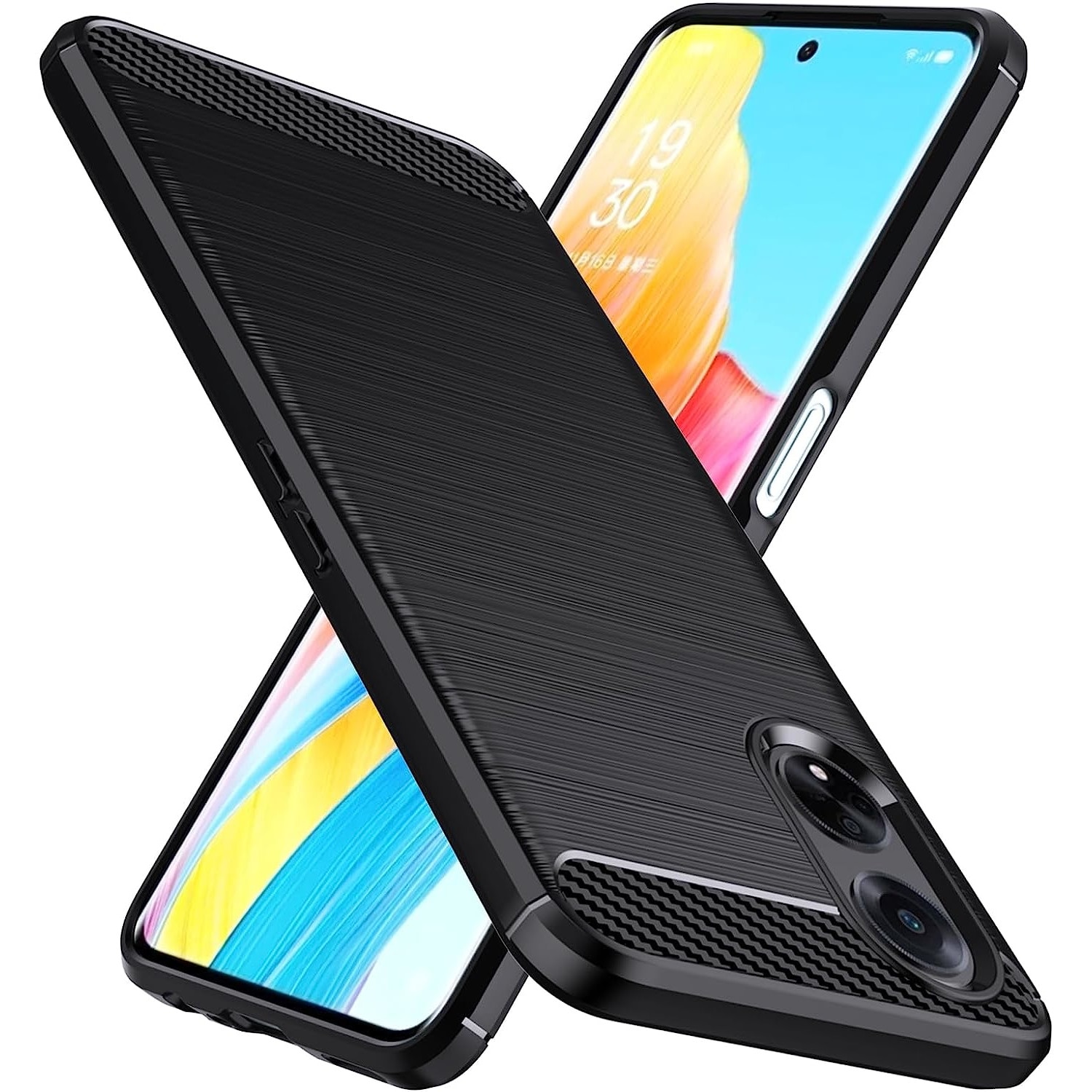 Husa Pentru Oppo A98 5g Carbon Silicone Aiyando Negru Emag Ro