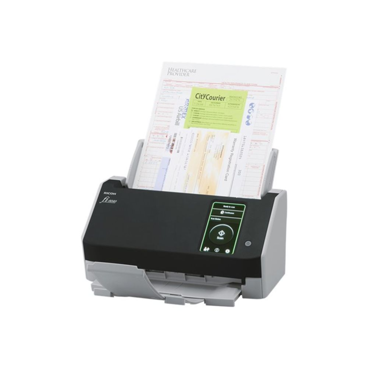 Scanner automat si manual cu alimentare cu coli, Fujitsu, 600 x 600 DPI A4, Negru/Gri