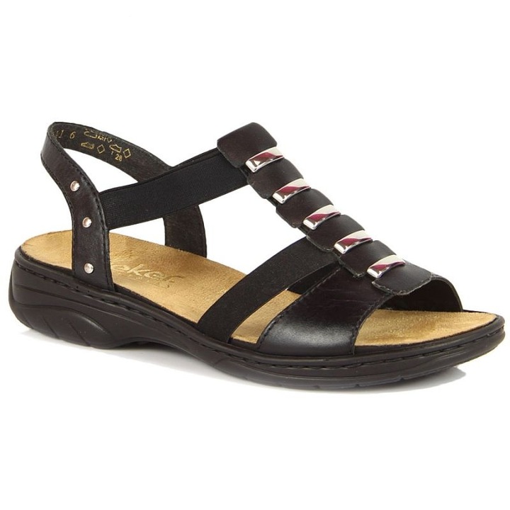 Sandale pentru femei, Rieker, BM142234, Negru