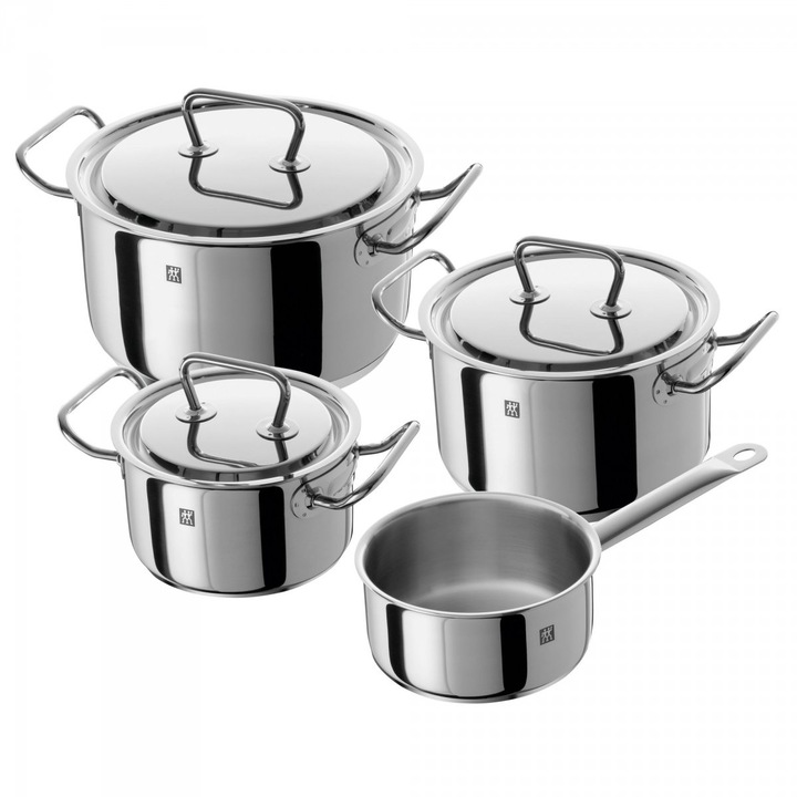 Комплект 4 тенджери от неръждаема стомана, Zwilling Classic, 1.5/2.0/3.5/6.0 L