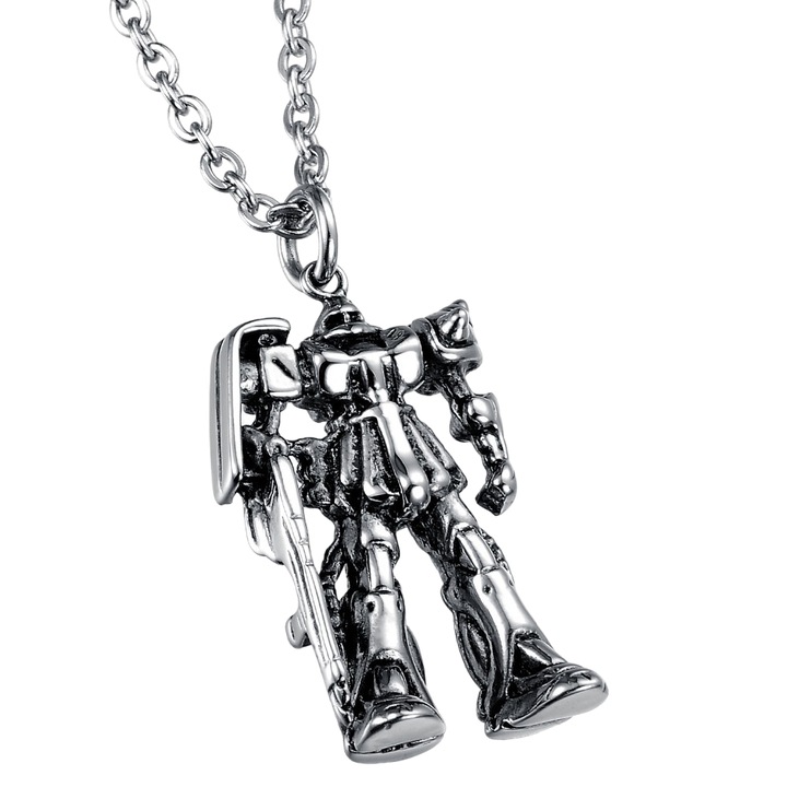 Gundam robot függőlánc, űrcsata téma, unisex, ezüst, EFAYN