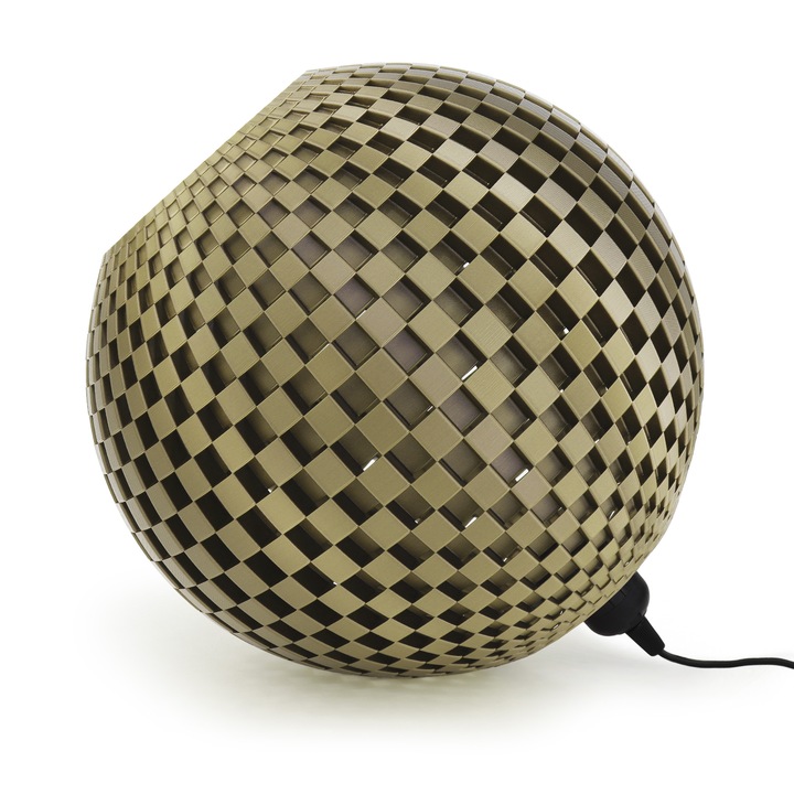 Veioza Tagwerk Kugel, 3D Print, 1xE27, auriu