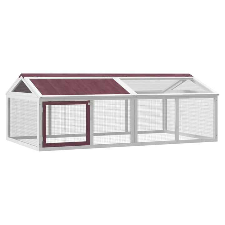 VidaXL mokkabarna tömör fenyőfa futtatóketrec 200 x 112,5 x 74 cm 172301