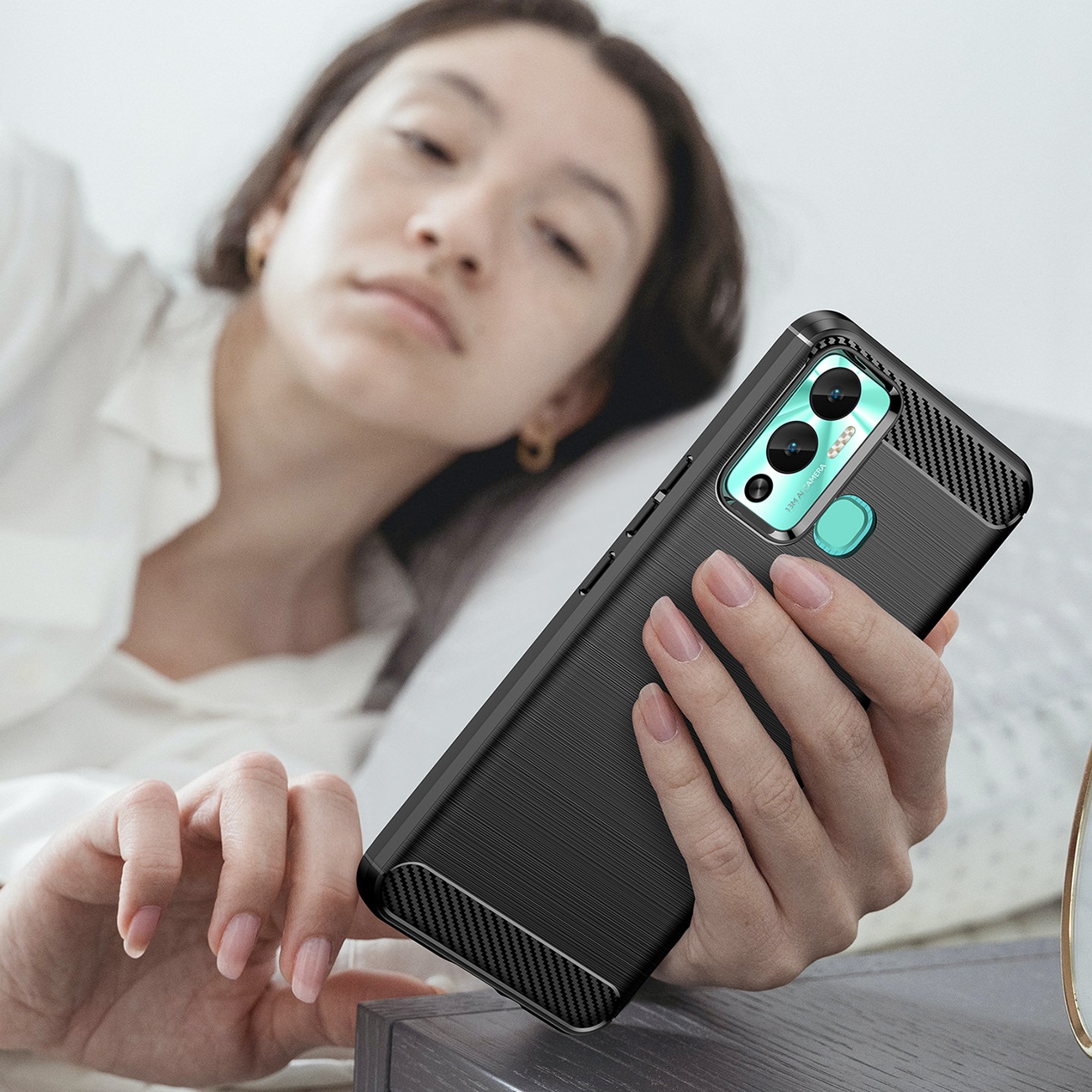 Husa telefon, Hurtel, pentru Infinix Hot 12 Play Nfc / Hot 12, TPU, Negru