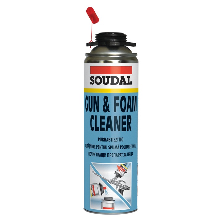 Spray pentru curatarea spumei si a pistolului, Soudal, 500 ml