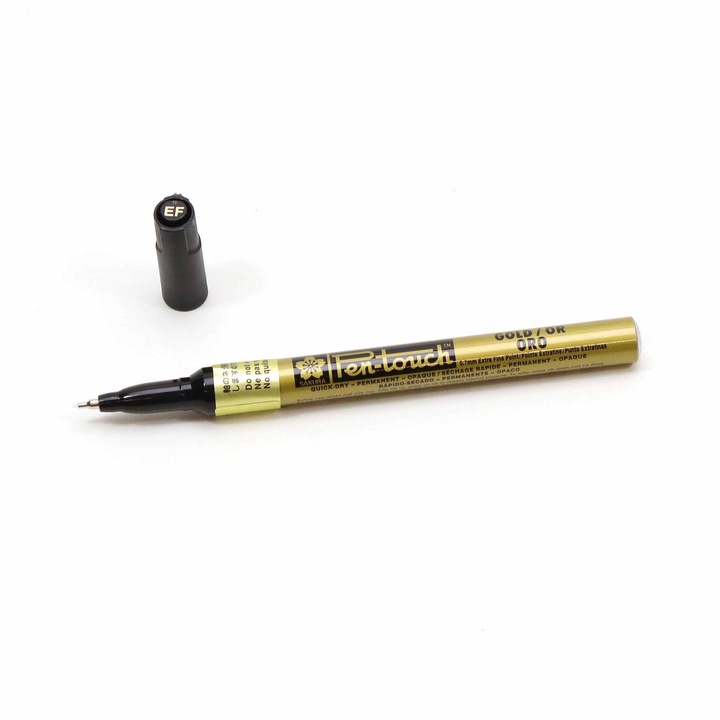 Marker cu vopsea Sakura Pen Touch, EF, gold