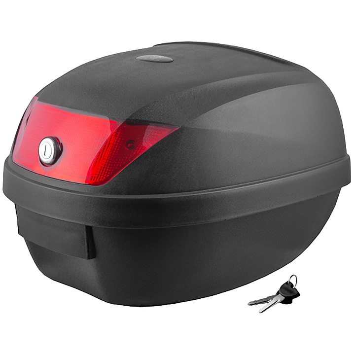 Portbagaj motocicleta, Moretti MR-807, 28 l, Negru/Rosu