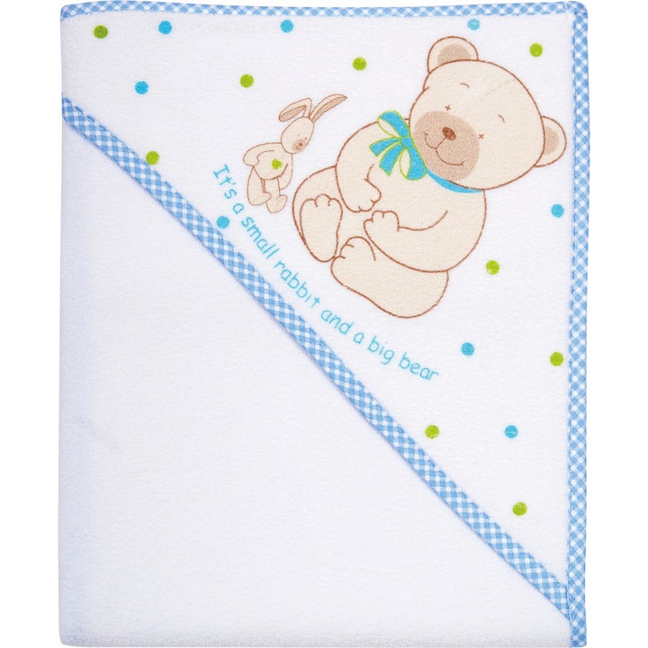 Хавлиена кърпа с качулка 100 x 100, Womar Zaffiro, бяла