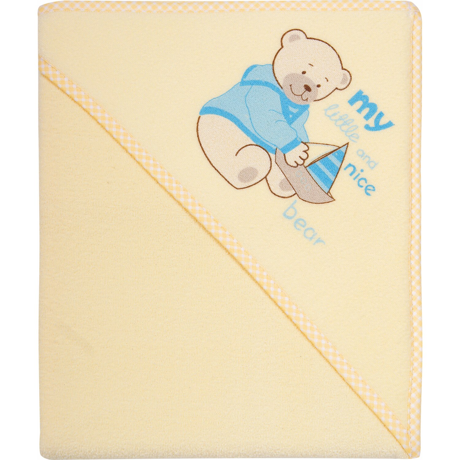 Prosop de baie cu gluga Terry 80 x 80, Womar Zaffiro, Galben